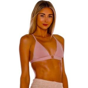 Free People Oh Scuba Pink Bralette, Antique Shell, New with Tags, Sz Lg